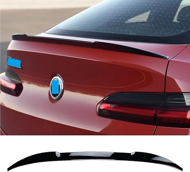 Rear Spoiler Compatible with BMW X4 G02 2018 2019 2020 2021 2022 2023 X4 M Style, Rear Trunk Lid Spoiler Wing, Glossy Black