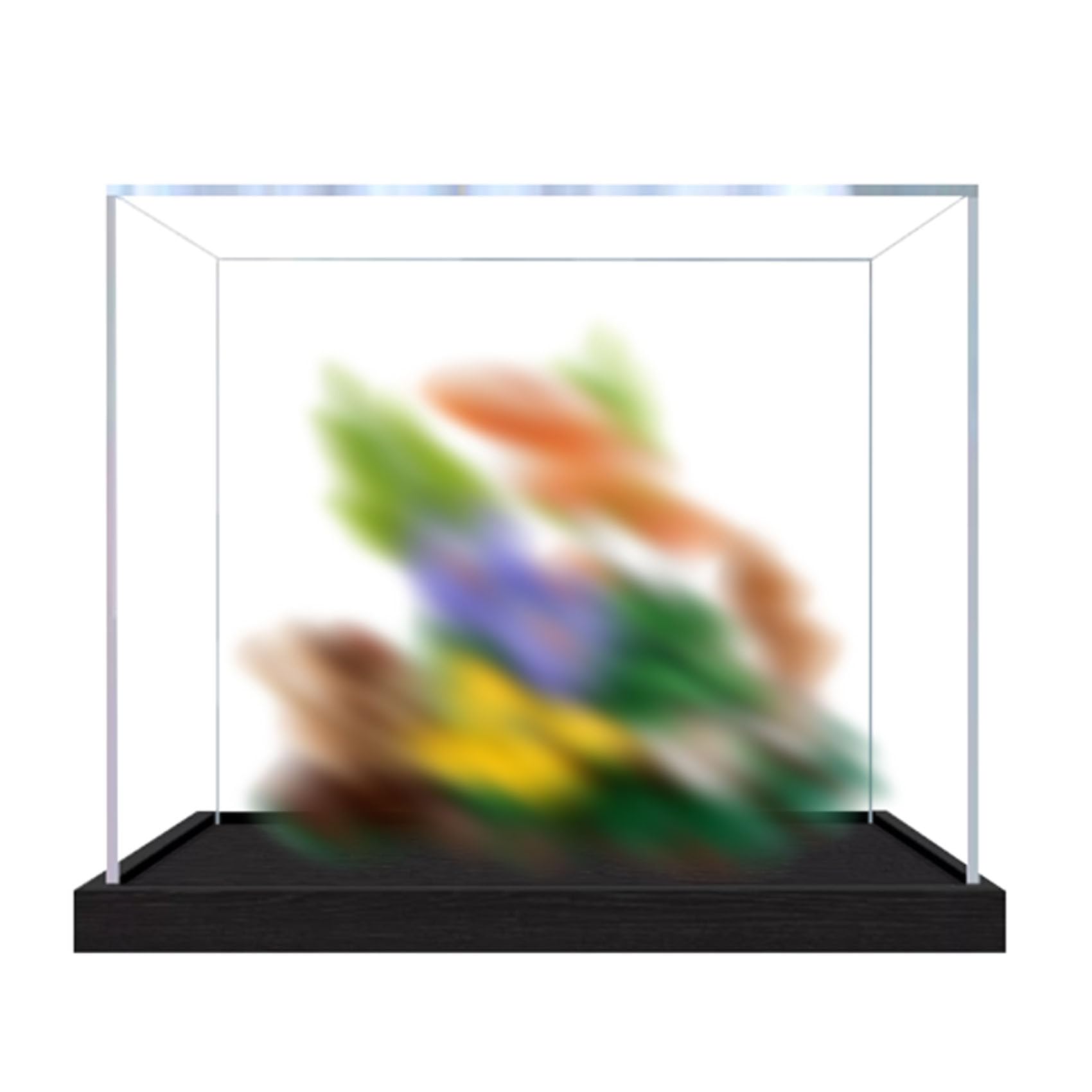 Acrylic Display Case for Le-go 11505 Mushrooms Model, Dustproof Display Box (display box only) (StyleA 2mm)