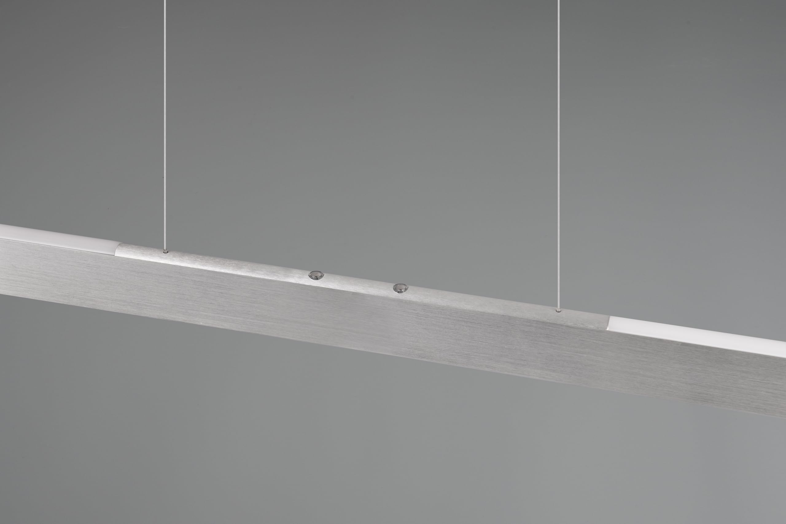 Trio Leuchten Pendelleuchte Helios 343310105, Aluminium gebürstet, inkl. 28 Watt LED, Touch Dimmer, Lichtfarbe einstellbar, Silber mit Gebürsteter Oberfläche |