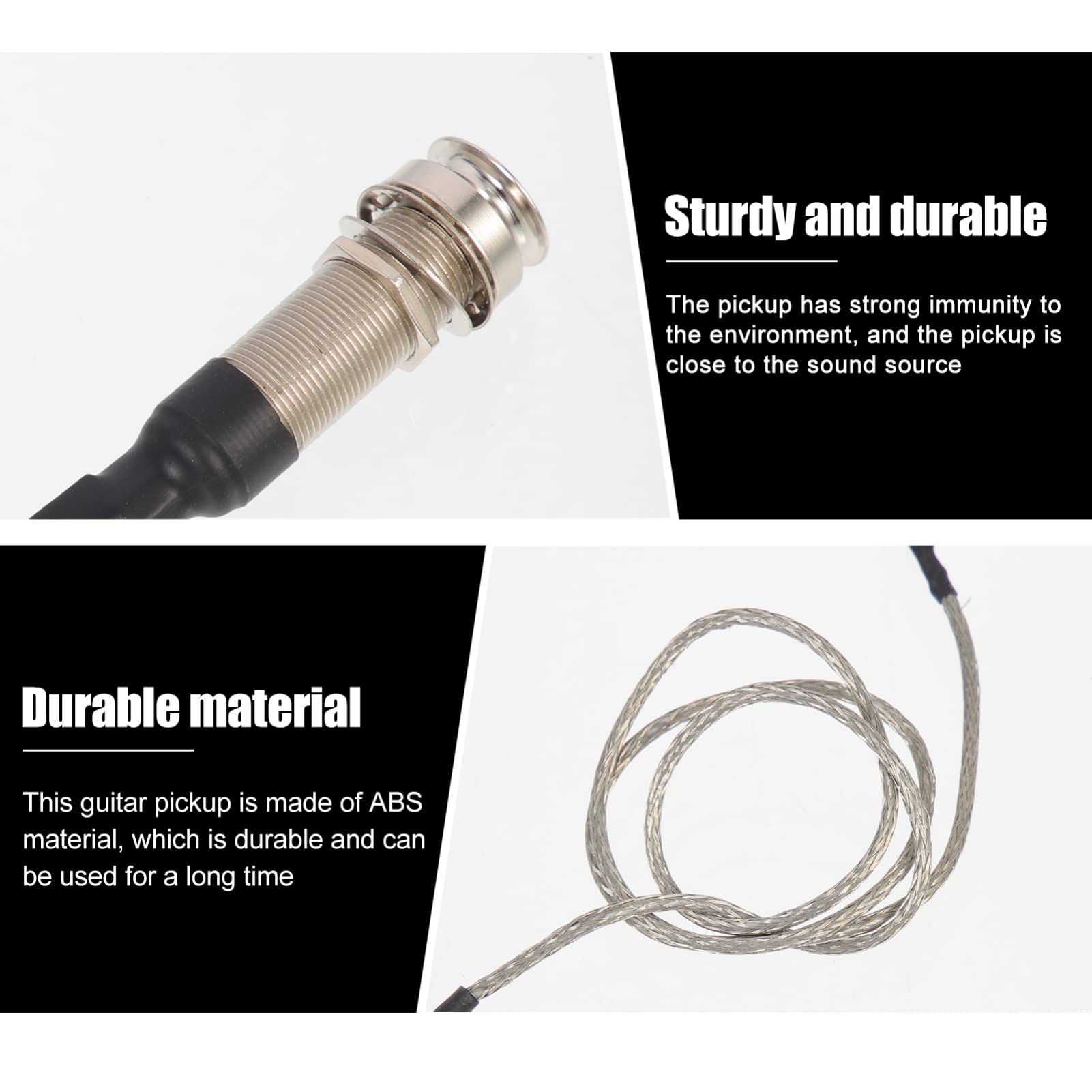 ibasenice 4stücke Multi-funktional Piezoelektrischer Gitarren-tonabnehmer Modifizierter Pickup Für Akustikgitarren Passive Installation Ohne Batterie Verbessert Und Sorgt Für Langlebige