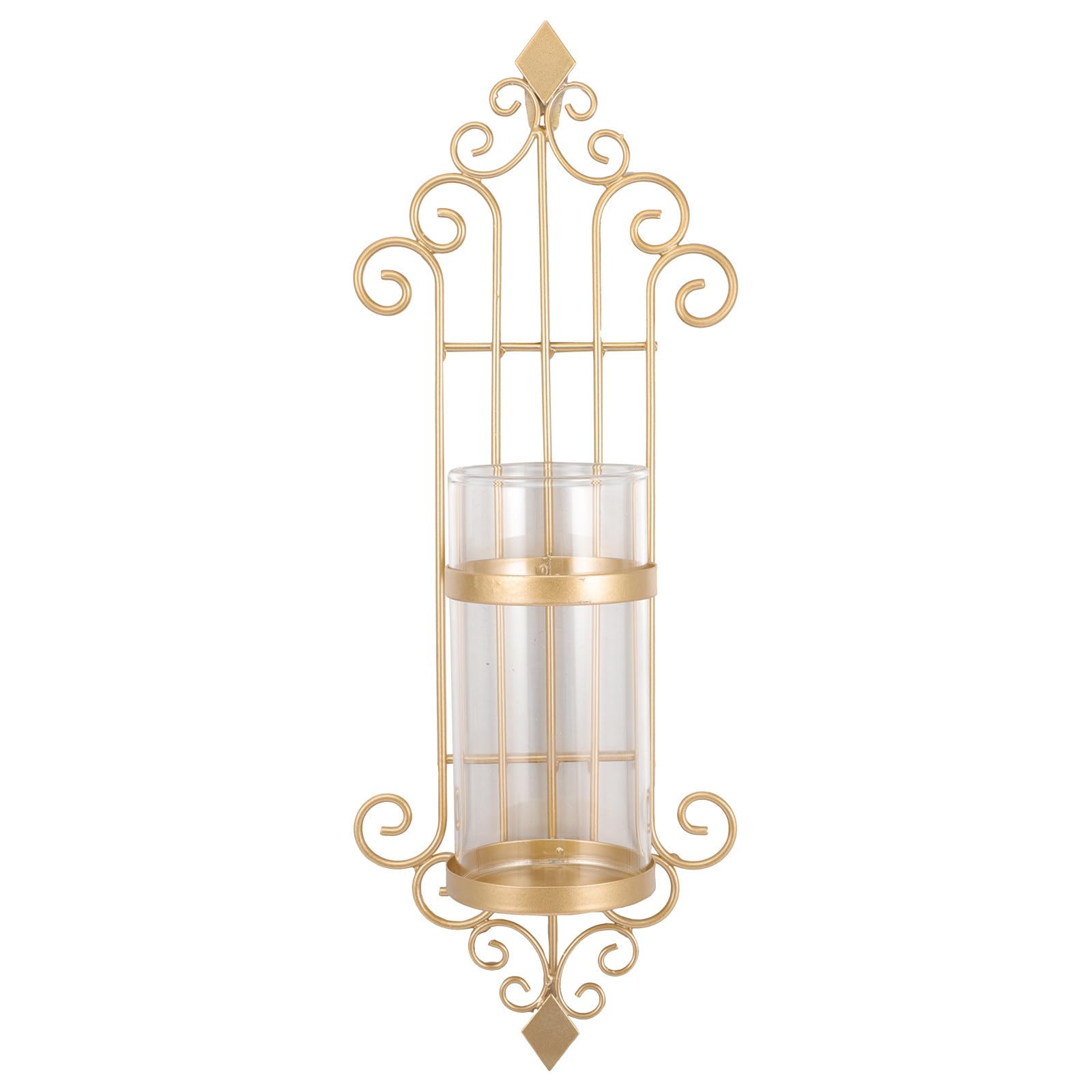 Candelabro dorado de pared para crear un ambiente relajante en tu baño o chimenea