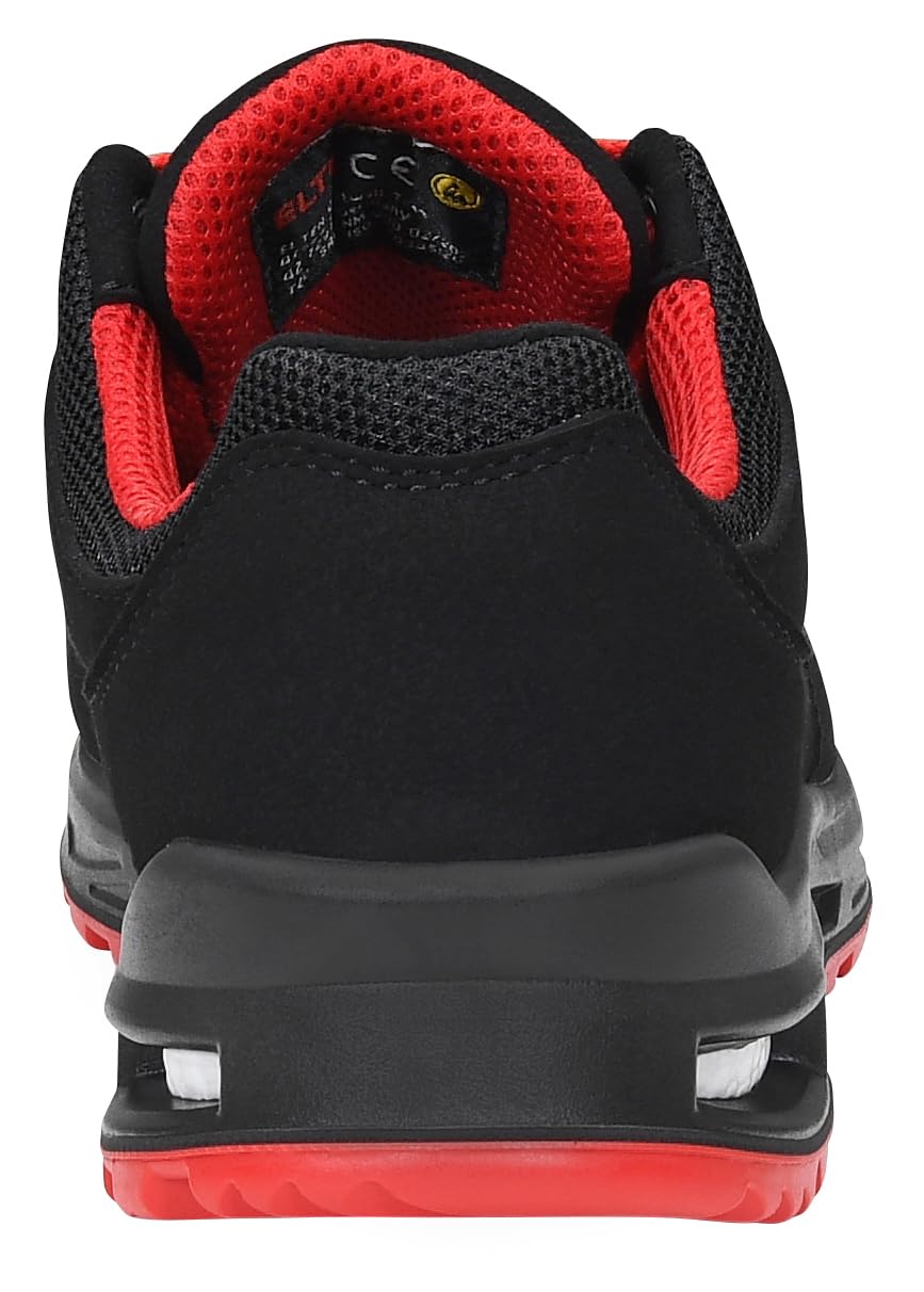 ELTEN ELTEN Sicherheitsschuhe LAKERS XXT Low ESD S1P, Damen, Herren, sportlich, leicht, schwarz/rot, Kunststoffkappe - trampki bezpieczeństwa Uniseks