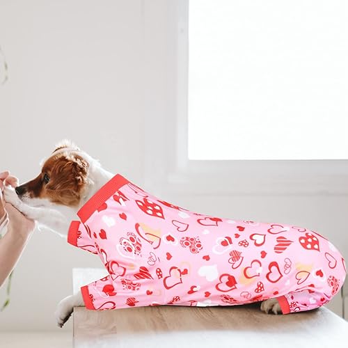 Miniatura 4 de ASENKU Pijama para perro para el día de San Valentín abrigo de invierno para cachorros para perros pequeños y medianos disfraz de día de San