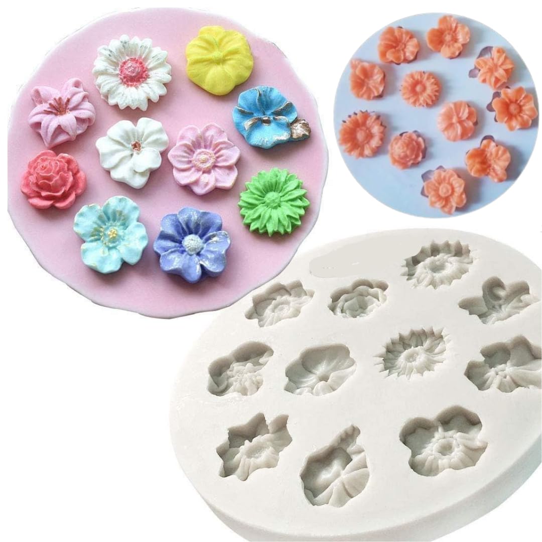 LEGACYCART Flower Silicone Moulds, 11 Grids for Jewellery, Earrings, Cake Decorating 4