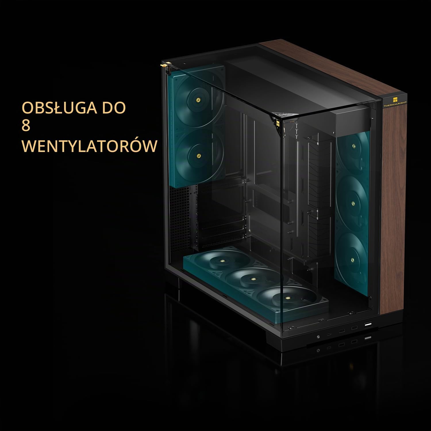 Obudowa ATX TR A70 Vision V2, 3-stronne szkło bez uchwytu