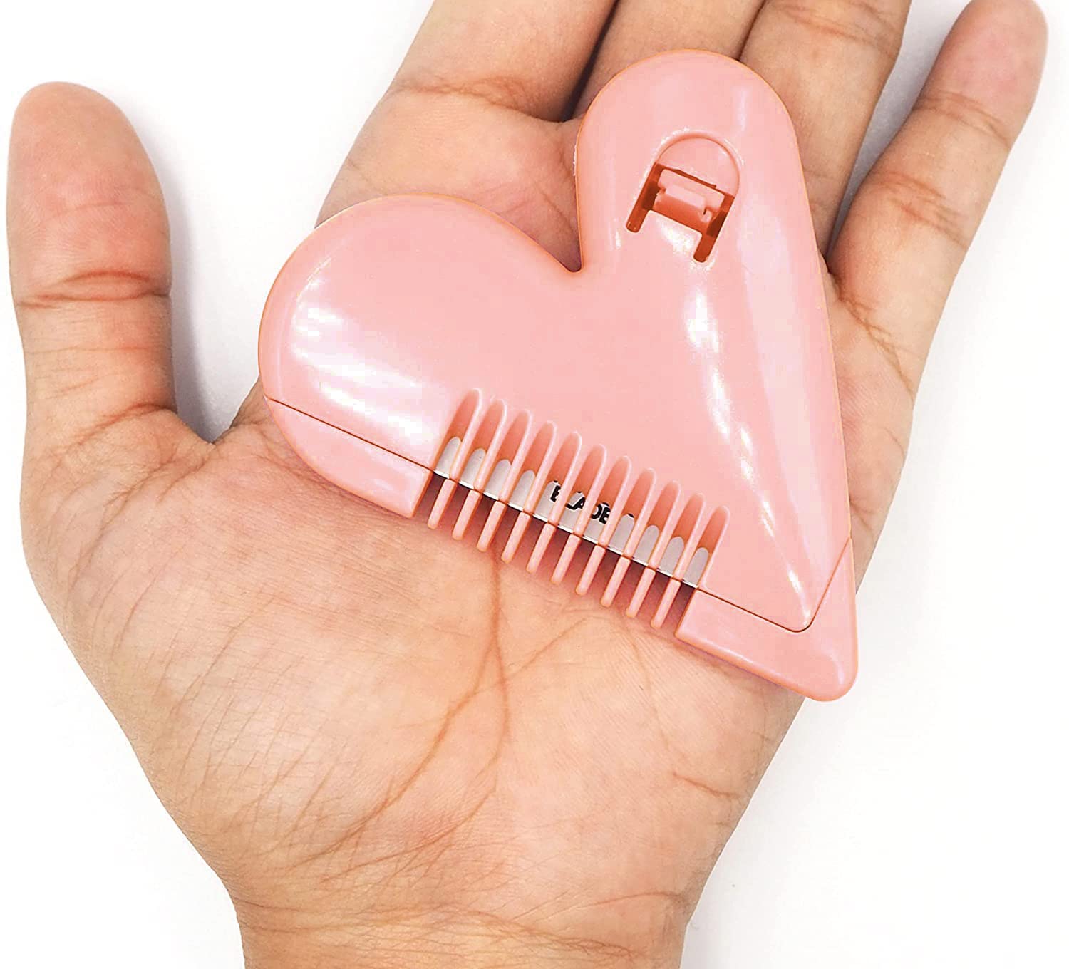 Schamhaarschneider für Frauen, tragbar, geheime intime Formung, Haarrasierer, Kammschneider, niedliches Design für Kinder, Frauen, Mädchen. (Rosa)