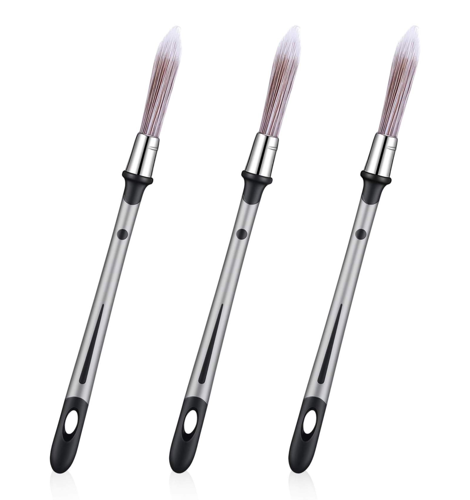 3 Pcs Small Paint Brush, Paint Brush Small Trim Paint Brushes for Touch Up, Edge Painting Tool for Art Application, Sash, Baseboards, House Wall Corners