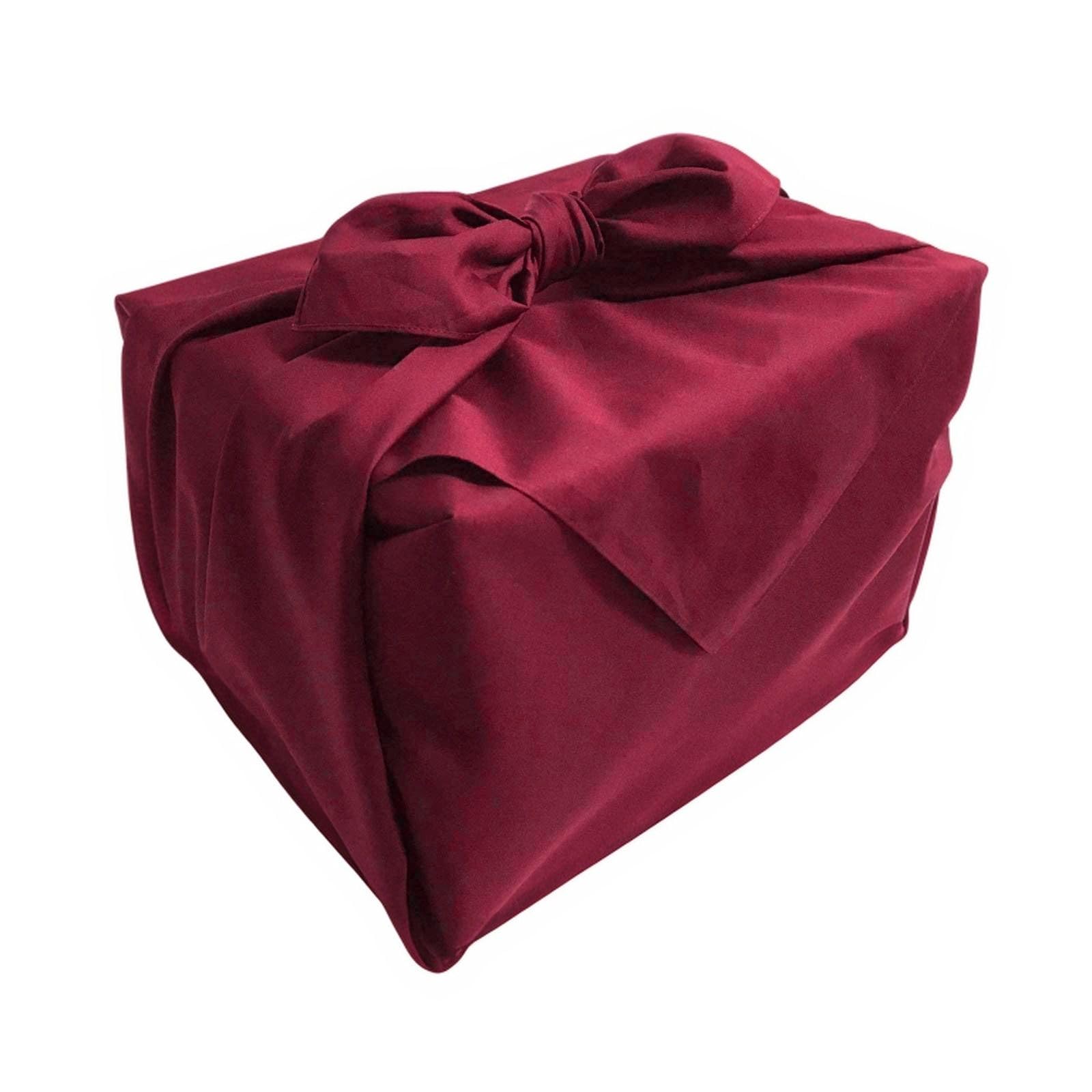 SAWABIYA Large Furoshiki, 110cm (3.5 shaku) Silk-like Solid Pattern Polyester, Fashionable Eco Bag, Scarf, Bandana, Cross, Washable (Rose) : Home & Kitchen
