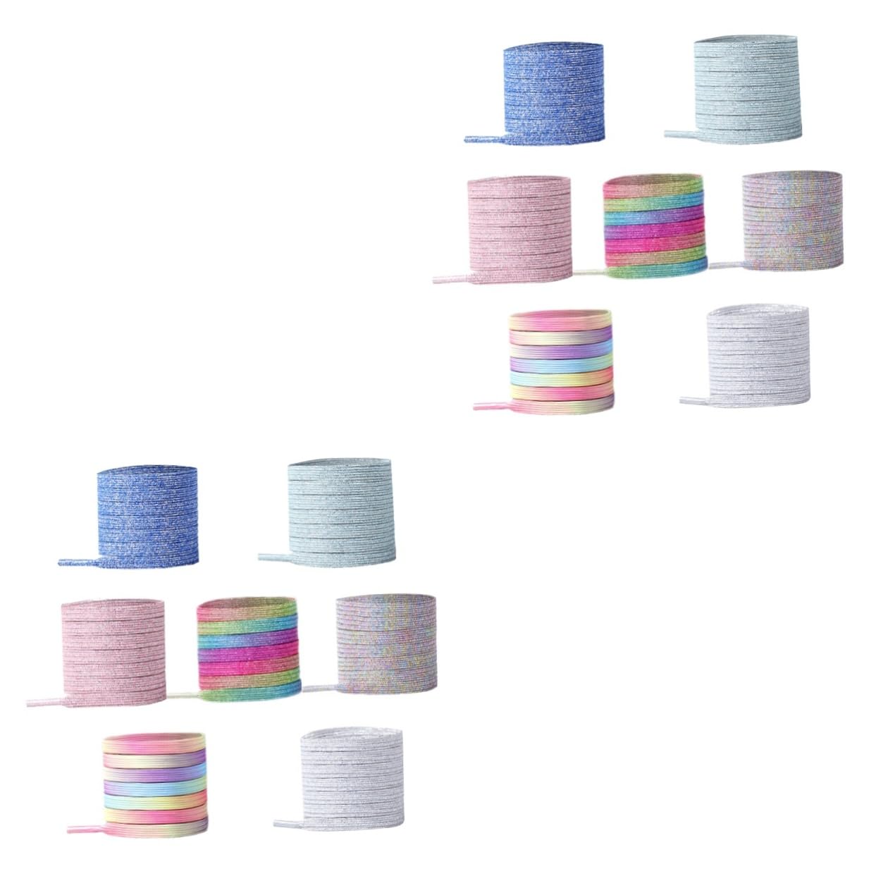 PACKOVE Fibbia senza lacci pigri lacci delle scarpe elasticizzati sostituzione dei lacci glitterati lacci scarpe elastici stringhe elastiche per scarpe shoe clips lacci senza lacci
