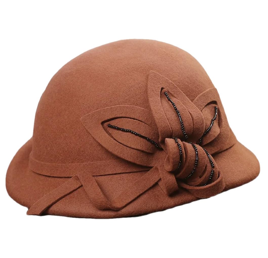 SaoBiiu Fedoras Donna Inverno Lana Donna Feltro Beret Cap Donna Fiore Cloche Hat
