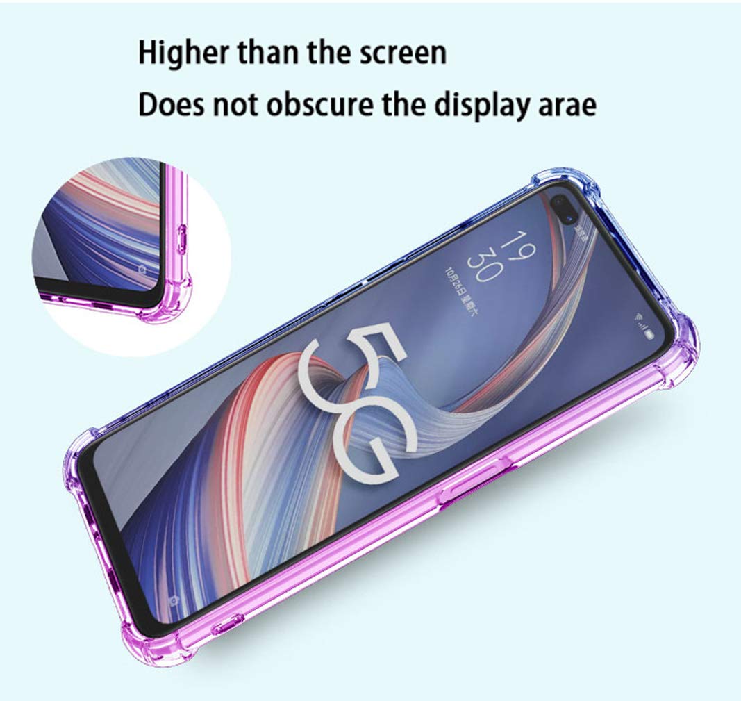 Custodia Per Oppo Reno 4 5G - Cover Morbida In Silicone TPU Trasparente, Design Mandala In Polvere, Sottile 1,5 Mm - 2
