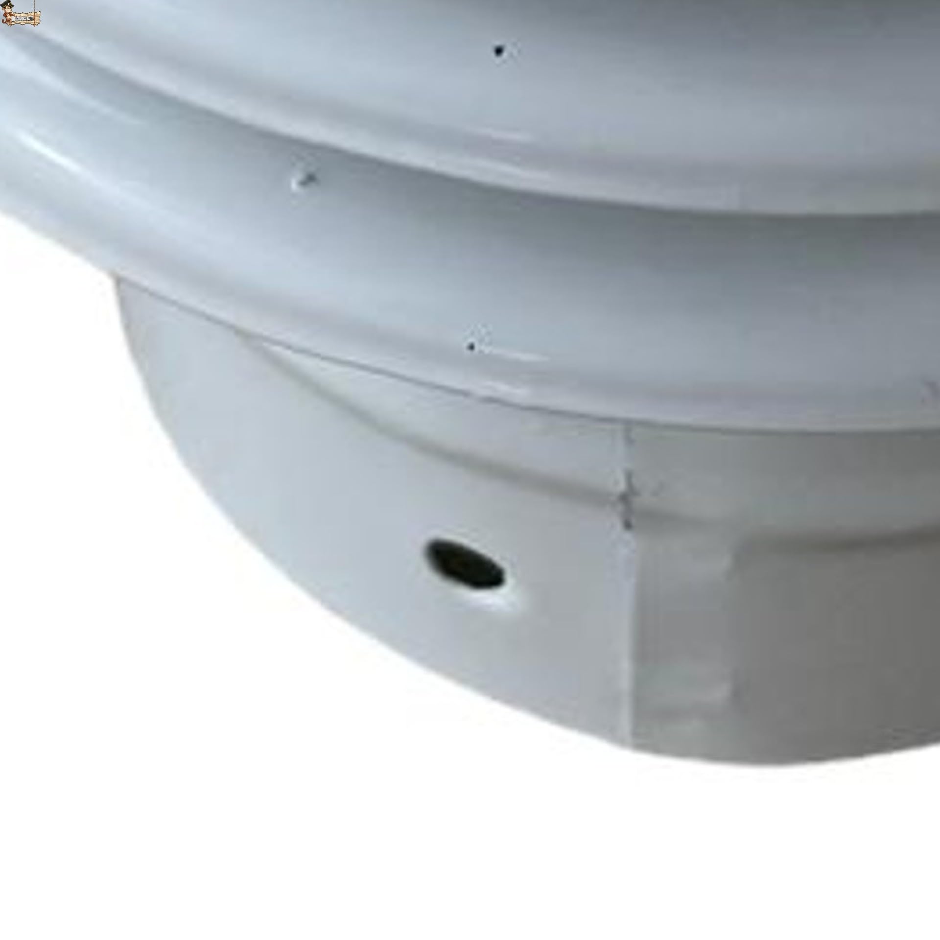 BricoLoco.com Sombrerete deflector antirrevoco Ø 100 mm., caldera, campana extractora o chimenea. Deflector de 3 aros para salida de aire, humos o gases. Chapa lacada en blanco (Ø 100 mm)