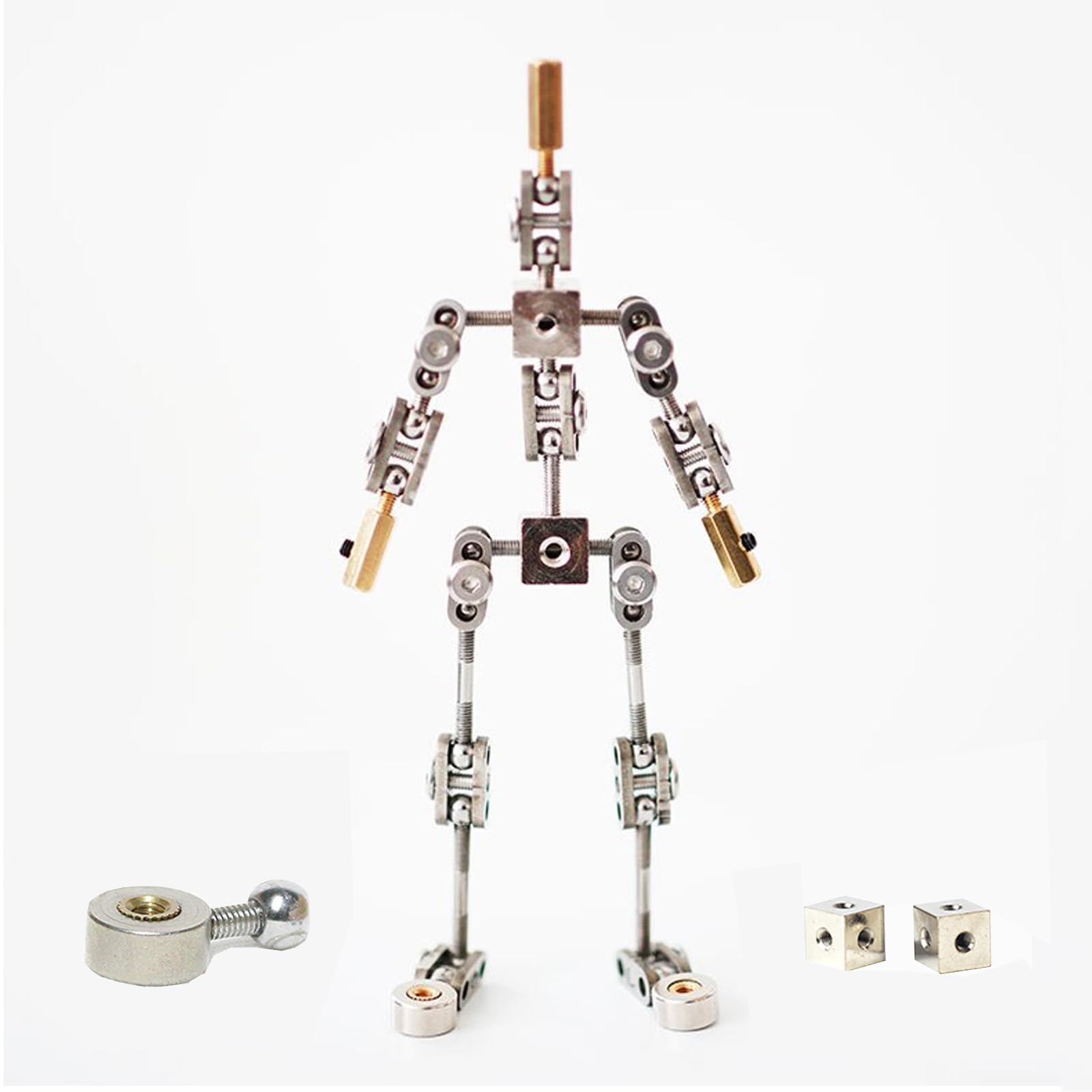 Marionnette D'Animation CinéMatographique en Acier Inoxydable,Kits D'Armature Diy Stop Motion,MatéRiaux de Haute Qualité, Facile à Assembler,Adapté aux Studios D'Animation,Photographie de Produits