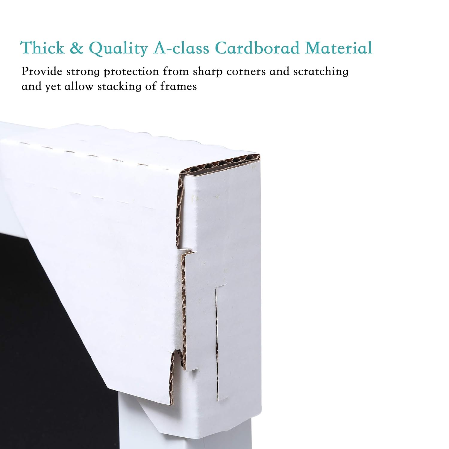Mardili 120 Pack Adjustable Picture Frame Cardboard Corner Protectors for Shipping, Packing or Moving Art - Pack of 120 - Fold 3 Ways to fit Frames from 0.5" - 1.5"
