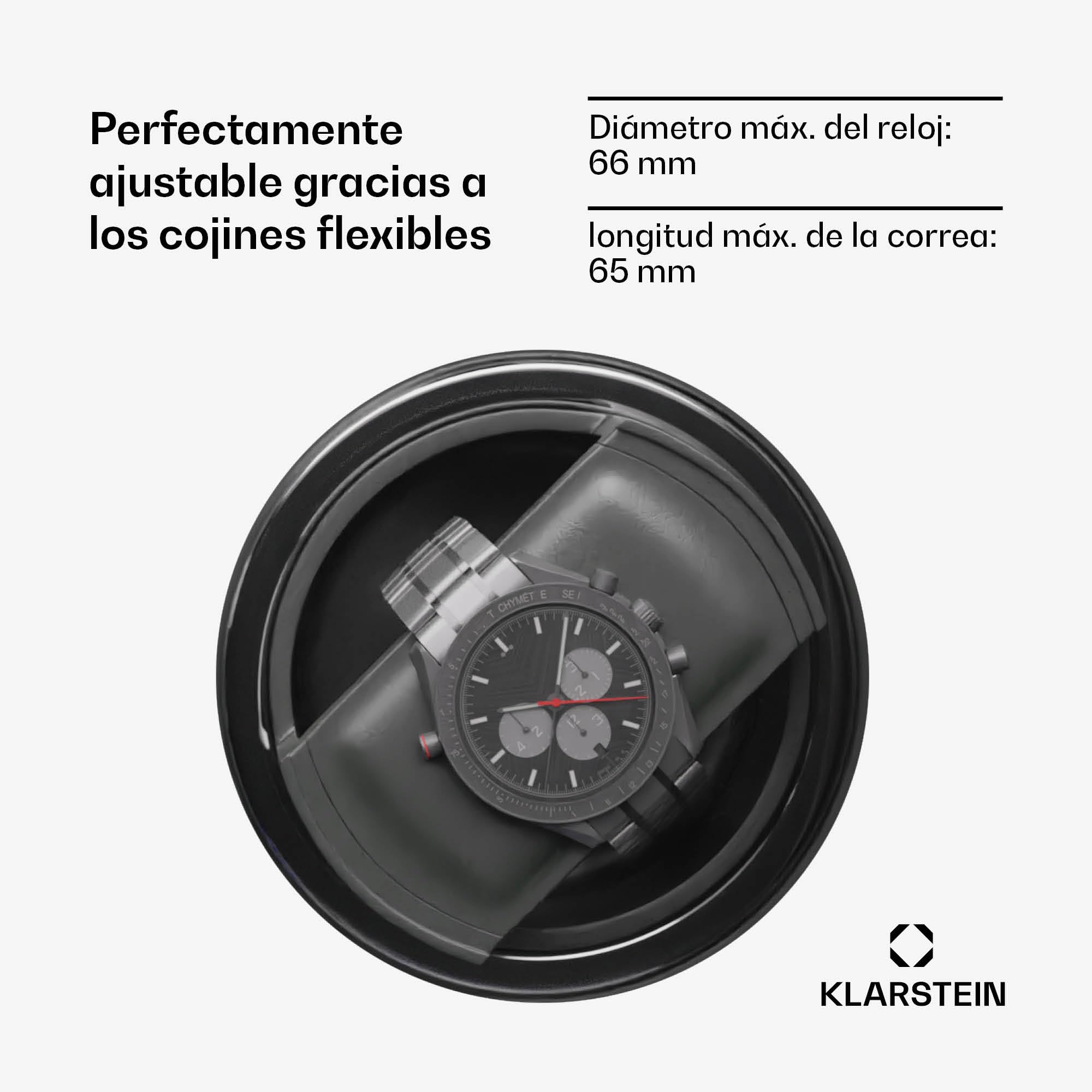 KLARSTEIN Caja, para 4 Relojes, Vitrina Acrílico, Joyeros, 5 TPD, Caja Relojes Acrílico, Expositor para Dar Cuerda Reloj, Relojero Organizador Grandes, Organizadores