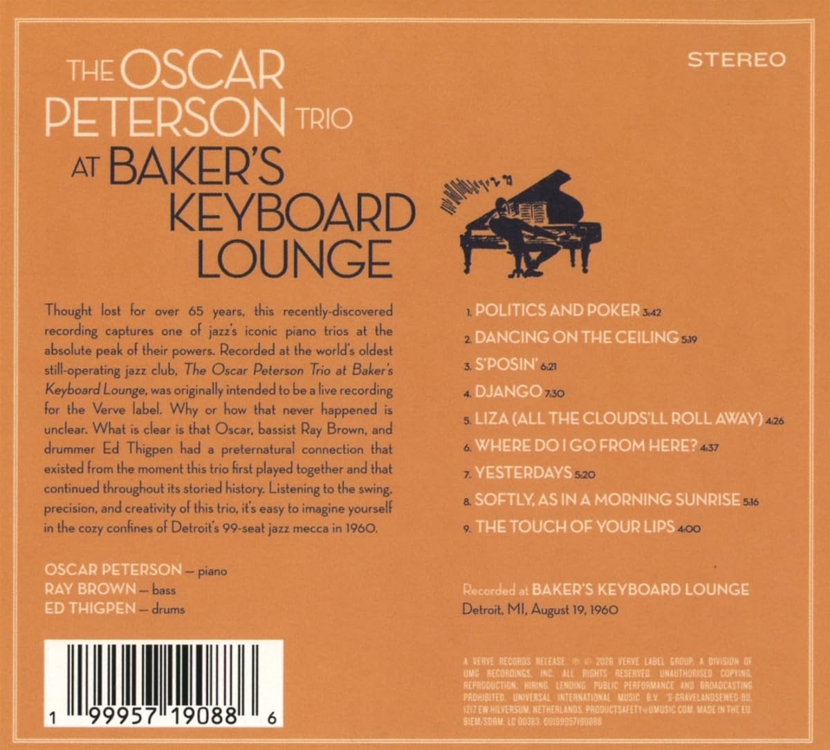 At Baker's Keyboard Lounge
