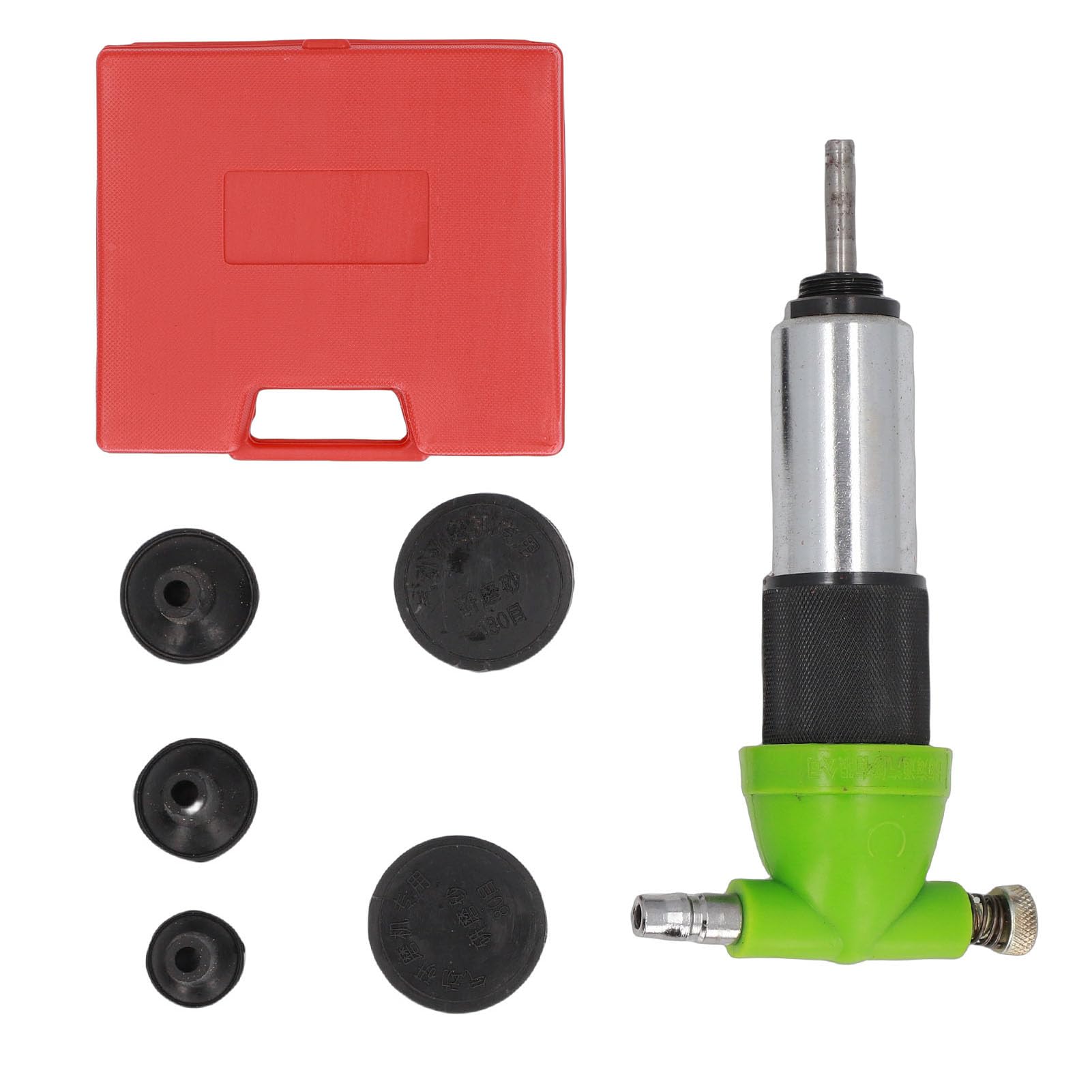 Kit di strumenti per la rettifica e la levigatura delle valvole dei motori pneumatici, smerigliatrice per valvole in acciaio inox con 5 ventose in gomma, attrezzo universale per la