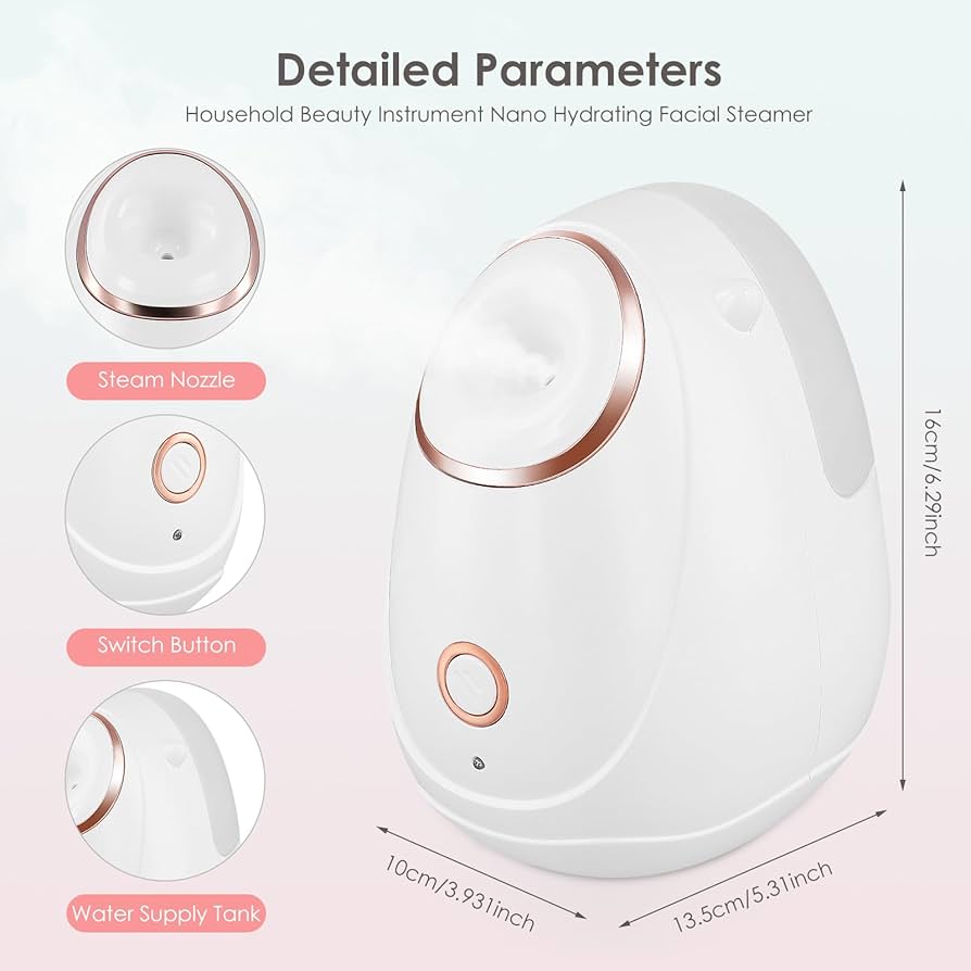 Facial Steamer, Professional Nano Ionic Face Steamer for Deep Cleaning and Skin Care, Face Spa Moisturzing, Unclogs Pores for Home SPA Cleansing Pores, Home Facial Sauna Spa : Amazon.co.uk: Beauty