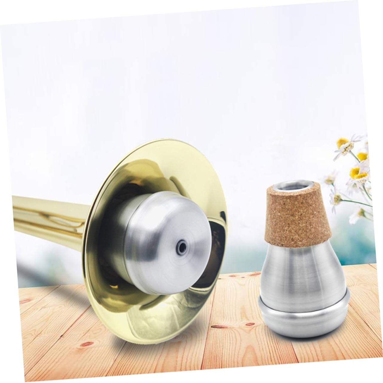 Silenciador Portátil para Trompeta de Aluminio Buena Entonación, Ligero y Práctico para Música Jazz y Práctica