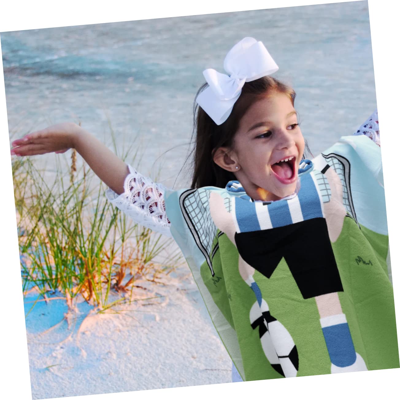 STOBAZA 3pièces Serviette De Bain Cape Unique pour Garçon Fille Poncho Absorbant pour Piscine Et Plage Doux Et Respirant pour Garçons Et Filles