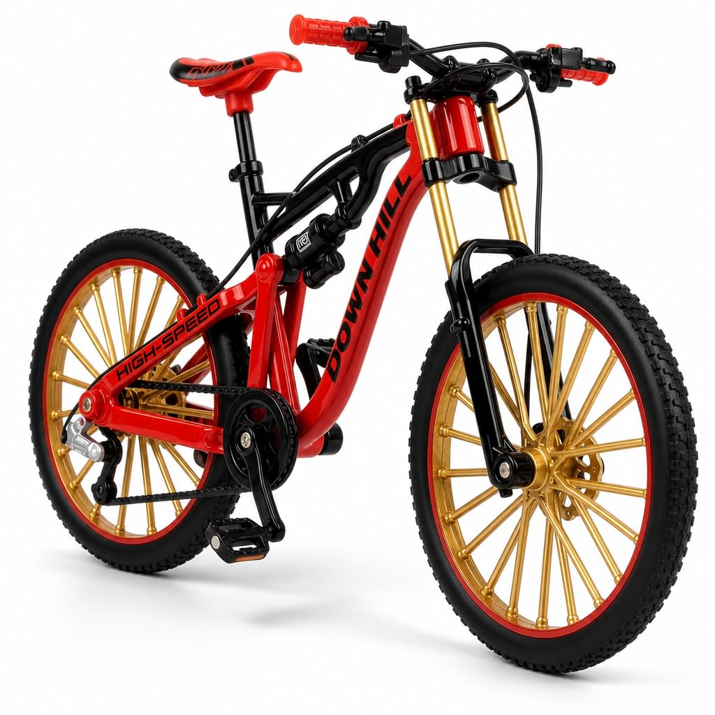 JeyFefv Red Finger Bike, Mini Finger Mountain Bike Model