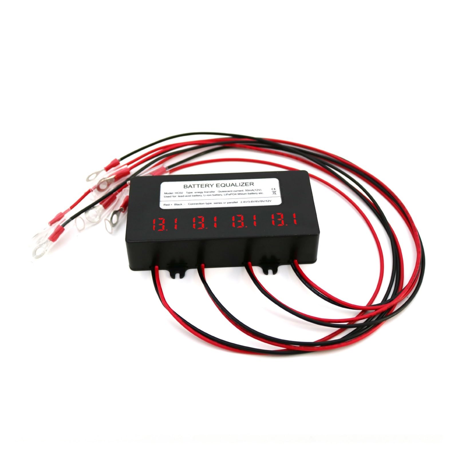 ZIPCOM Battery Equalizer 48V 4 x 12V Battery Monitor Balancer Voltage Charger for Gel Flood Lead Acid Lithium