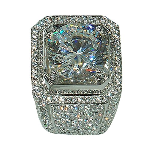 Cosanter Mode Romantique Bague en Argent élégants Nobles décorations d'amour Hommes et Femmes Peuvent Porter (Taille 8)