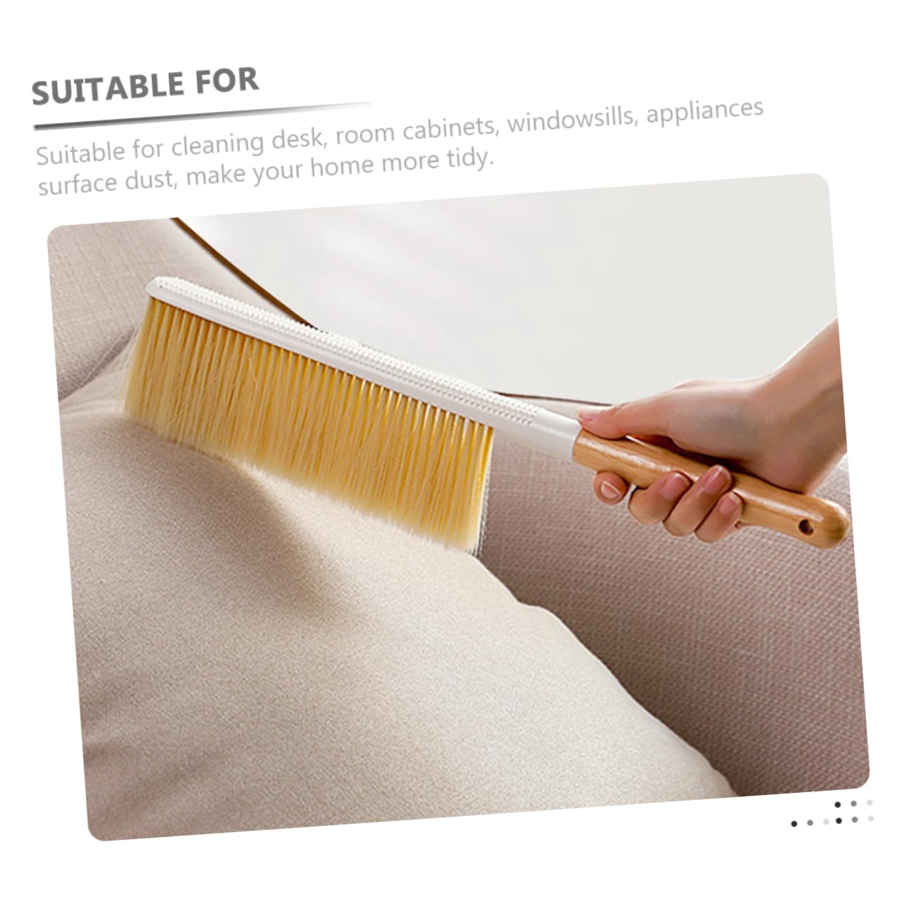 ULTECHNOVO 5stücke Handbürste Mit Weichen Borsten Und Schmutzbürste Für Sofa Bett Teppich Und Möbel Ergonomischer Holzgriff Für Müheloses Reinigen