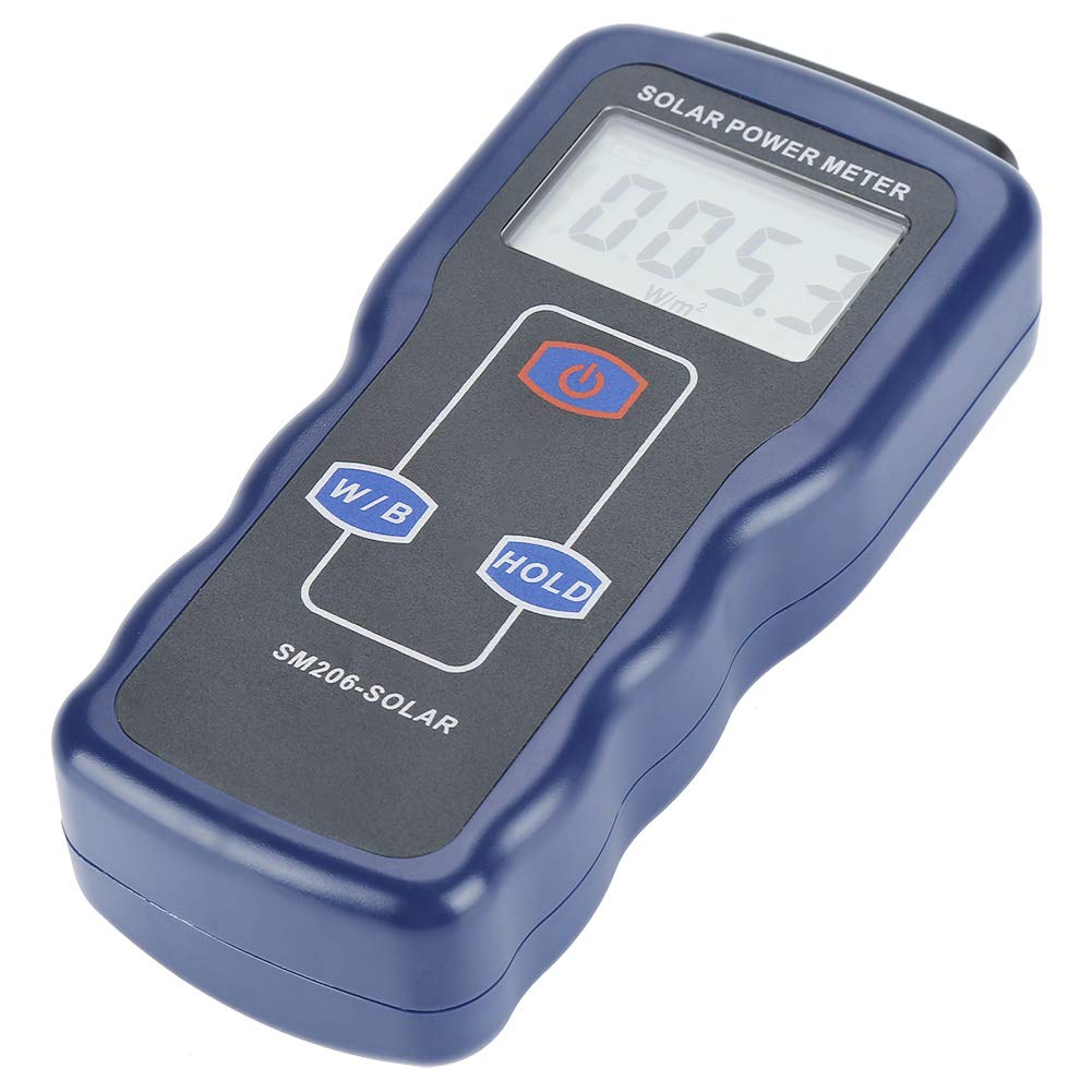 Compteur D'éNergie Solaire NuméRique, Instrument De Test De Mesure Du Rayonnement Solaire avec éCran LCD, W/M² / Btu Compteur De LumièRe Solaire UV pour le Rayonnement Solaire