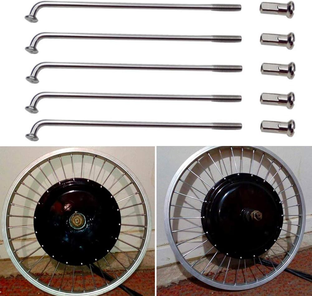 Szprychy rowerowe, 36 szt. 60-305 mm 12G, szprychy stalowe do rowerów elektrycznych, opony kół rowerowych, części rowerowe, z jabłkami(110mm)