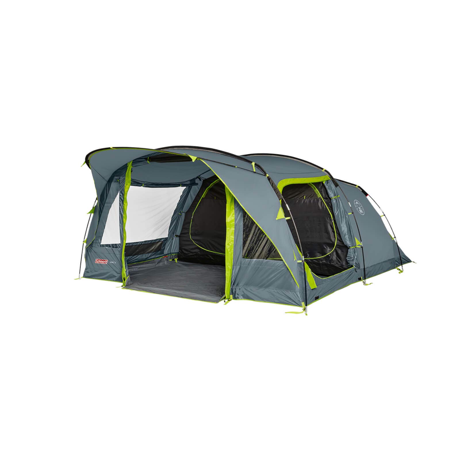 Coleman Zelt Vail 4/6, Camping-Zelt 4/6 Personen, großes Familienzelt mit 2/3 extra großen Schlafkabinen und Vorraum, schnell aufgebaut, wasserdicht WS 4.000mm Sport & Freizeit