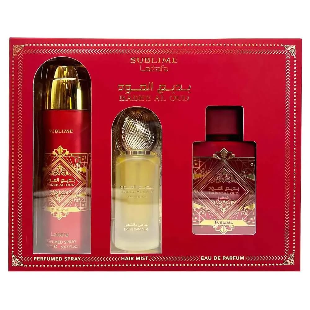 Amazon.com : Lattafa Badee Al Oud Sublime for Unisex 3 Piece Set