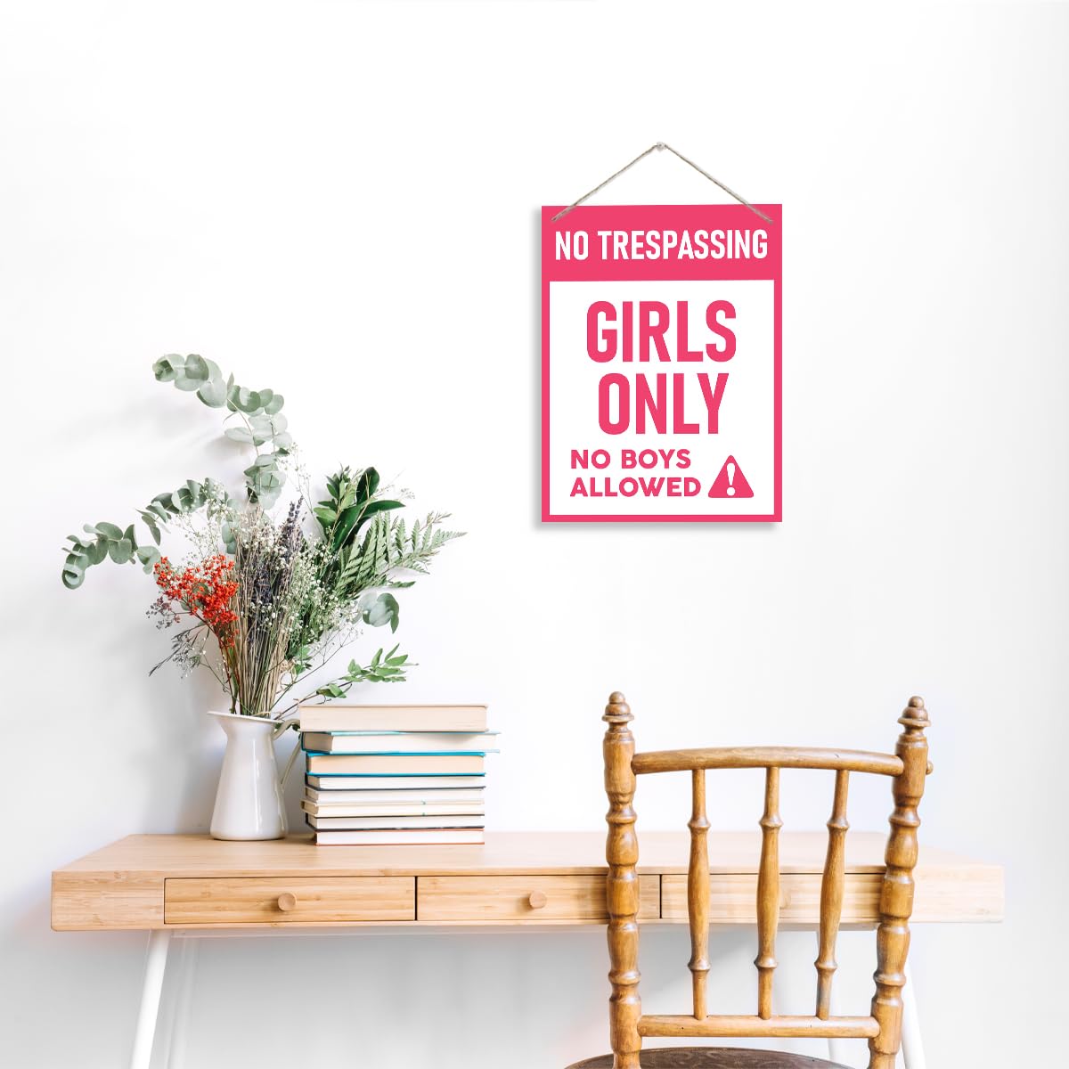 Funny Girls Room Decor, Girls Only Sign, Rustic Hanging Wooden Plaque Sign, Family Decor, Girls Dorm Decor, Wall Decor Art, Little Girls Bedroom Door Hanger, Decorative Wall Plaque, Gift for Girls 2