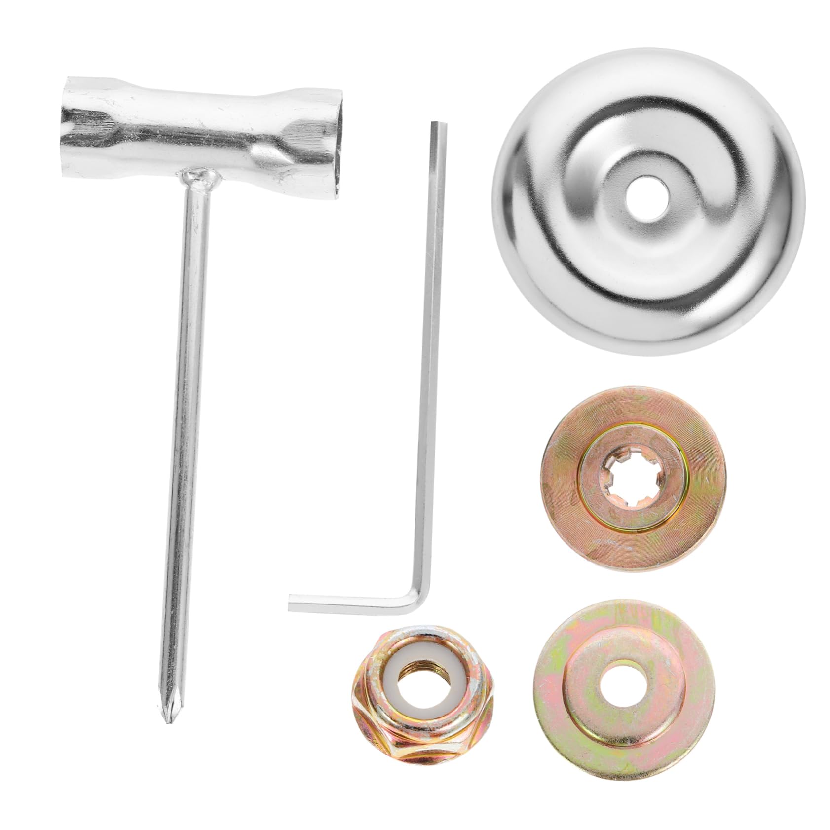 ibasenice 5 Juegos De Accesorios para Cortacésped Herramienta para Quitar Malezas En Exteriores Y Jardín Piezas De Repuesto para Cortacésped Placa De Metal para Césped Disco De Cobre