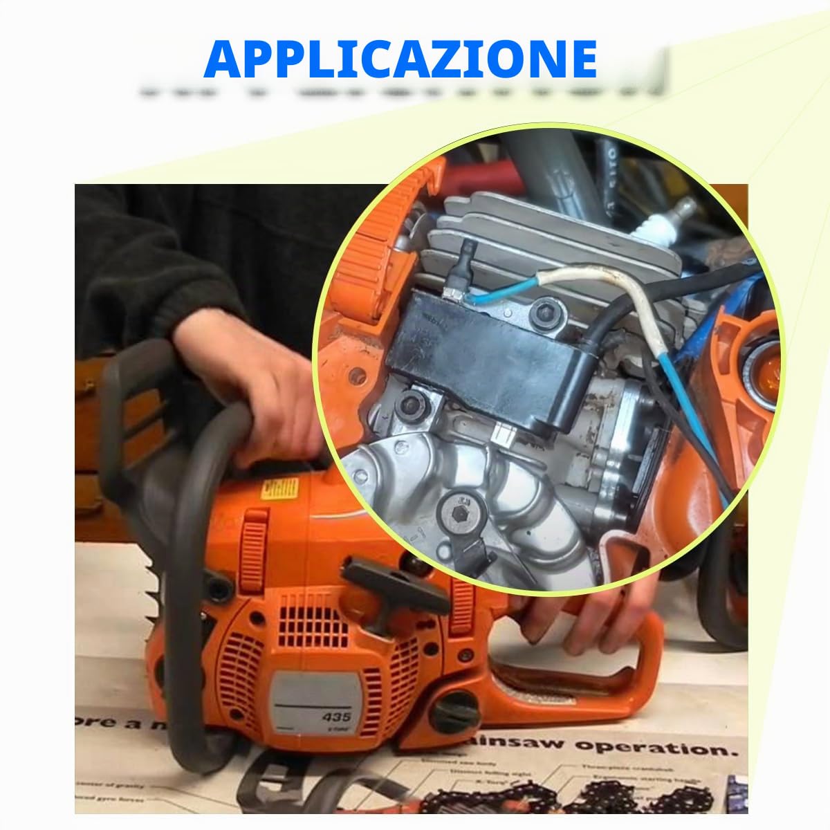 ZAMDOE Bobina del modulo di accensione con Candela per Husqvarna 435 435E 440E 445 445 E 450 450E Motosega per Jonsered CS2245 CS2245S CS2250S sostituisce 573935702 544243801 573935701 505427201