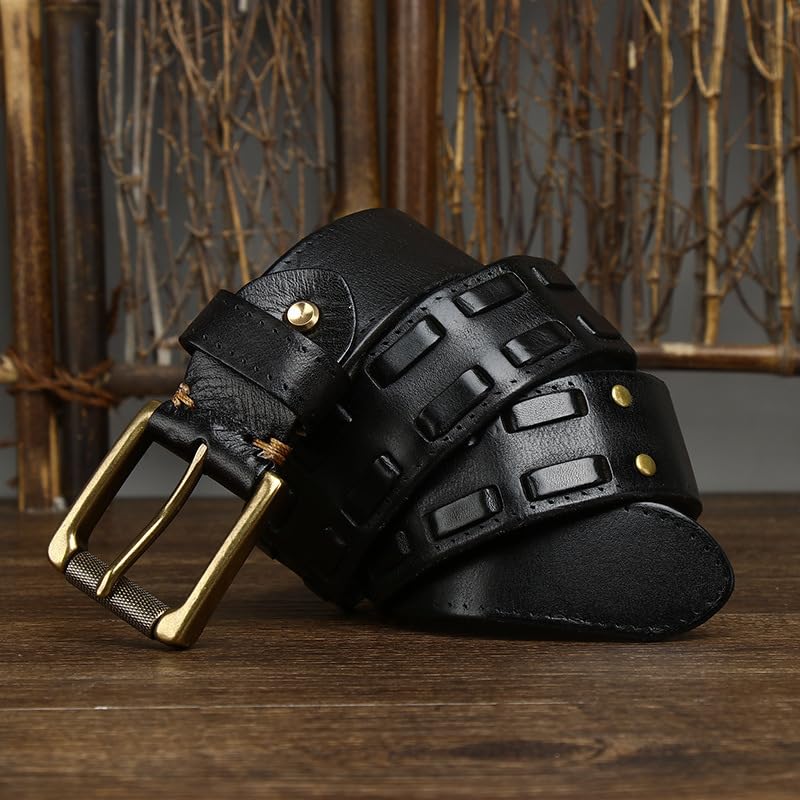 3.8cm Width Belt Pin Buckle Belt Cowhide Belts for Men Adjustable Men's Belt Suitable for All Occasions3