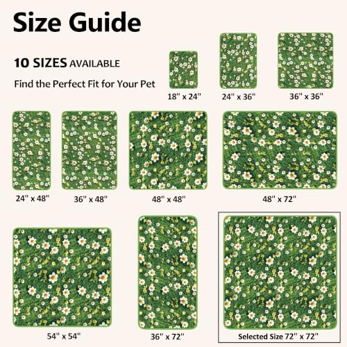 Image of Washable Pee Pads for Dogs, Reusable Puppy Potty Training Pads, Ultra-Absorbent Thick Waterproof Leak-Proof Non-Slip Pads & Mat for Crate, Playpen, Floor, Whelping & Housebreaking , 1 Pack 72 inchx72 inch