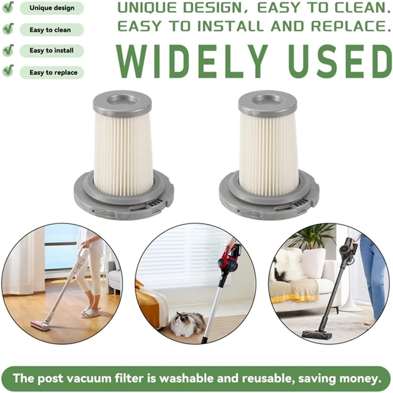 Compatible for Rowenta X-Force Flex 8.60 Cordless Vacuum, 4-Pack HEPA Replacement Filter Set