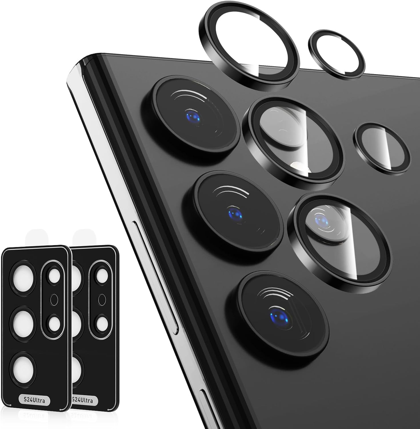 KUZOOM 2Pack 9H Tempered Glass Camera Lens Protector for