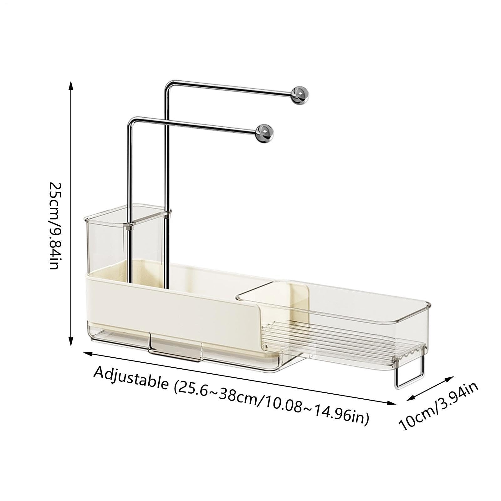 Organizer für Küchenspüle, ausziehbar, 25-38 cm, mit Tablett