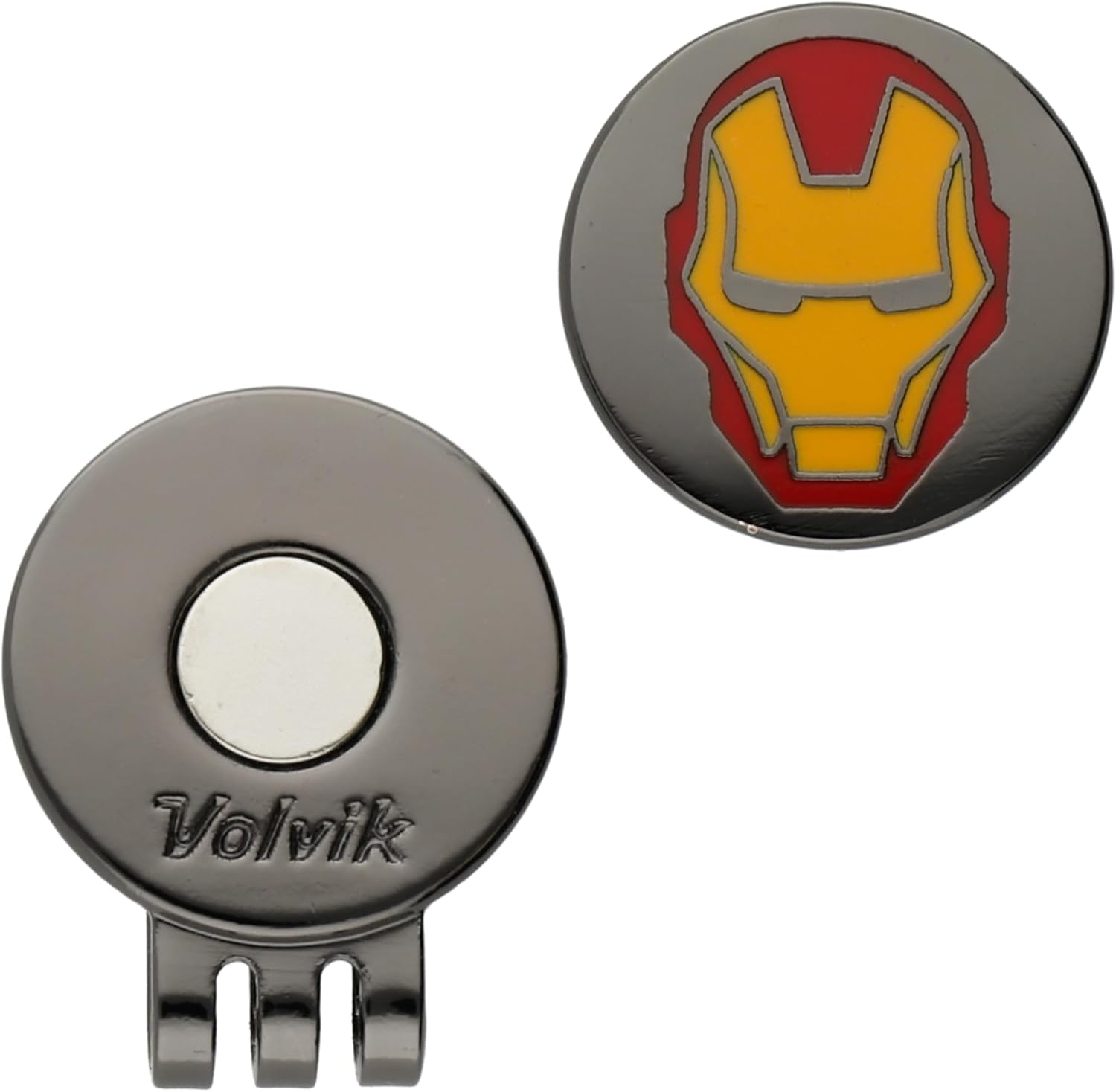 Volvik Golf Balls Marvel Gift Pack 3.0 (Iron Man) Yellow, 2024 Model, 4-Piece Marker Set, Authentic