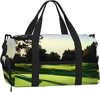 Golf Course Print Handheld Sports Luggage Unisex Crossbody Bag Travel Weekend Fitness Workout