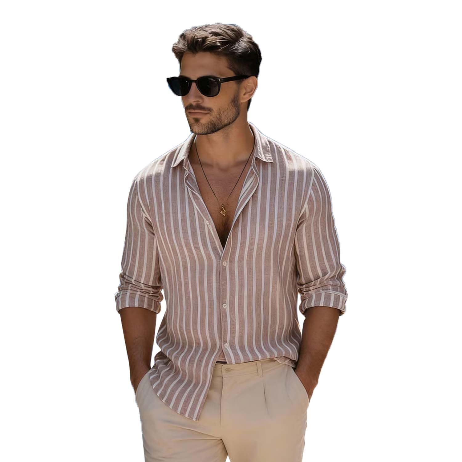 Lymio Men Shirt || Casual Style Striped Full Sleeve Shirt for Man (Available Also Packs) (Crazy-Full)