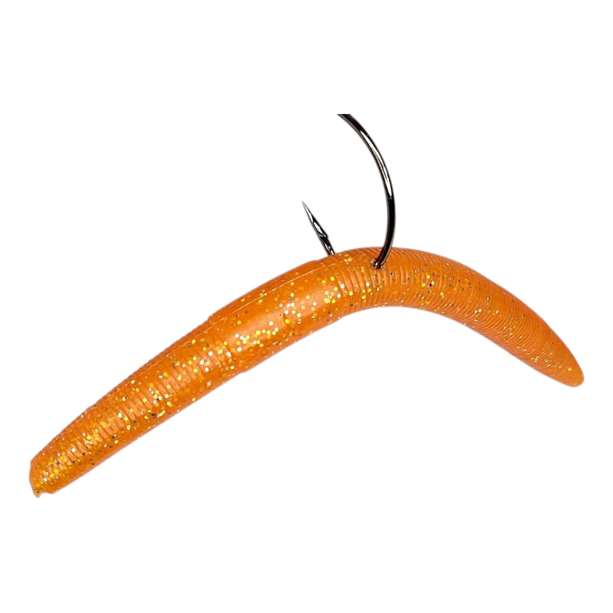 Moose Baits Cebos de palo de 5 pulgadas | Gusanos para pesca de lubina – Cebo de palo premium, gusanos locos/gusanos de goma de boca grande de plástico suave, 10 gusanos de pesca perfectos para kit de