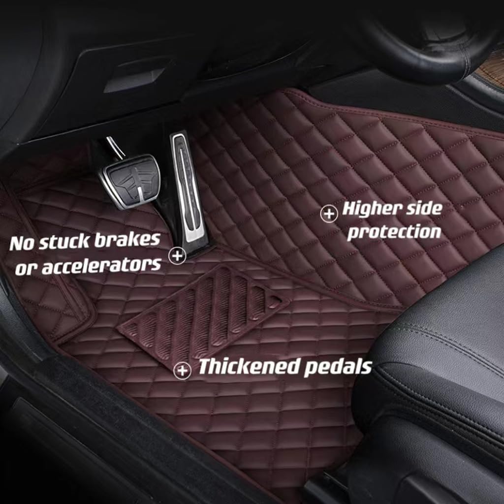 Tapijt Auto Vloermatten voor Lynk & Co 09 (7seats) 2021-2024, All Weather Anti-Slip Waterdichte Voor Achter Rij Bescherming Tapijt Voering,C/Black