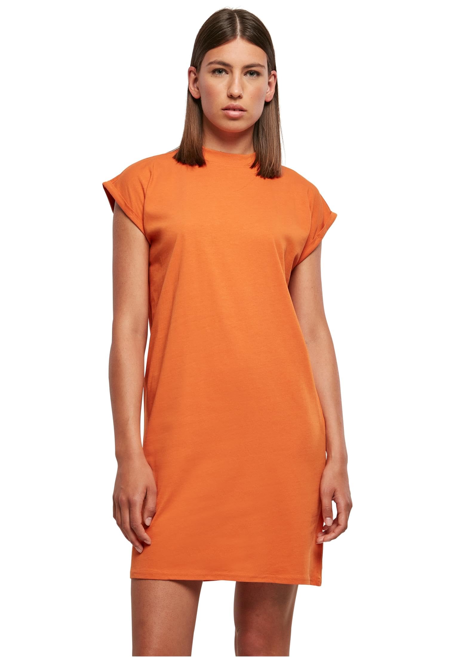 Urban Classics Women's Ladies Turtle Extended Shoulder Dress Dress, Vintageorange,