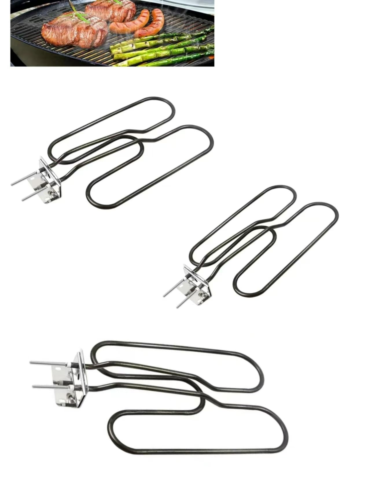 WOZLO Grille Barbecue，Barbecue，Weber Accessoires Barbecue，Élément Chauffant de Remplacement pour Barbecue, Compatible 66631 (réglementation européenne), adapté aux Grils électriques Q140, Q1400