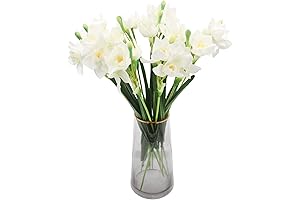 10 Pcs Artificial Narcissus Flowers for Spring Decoration