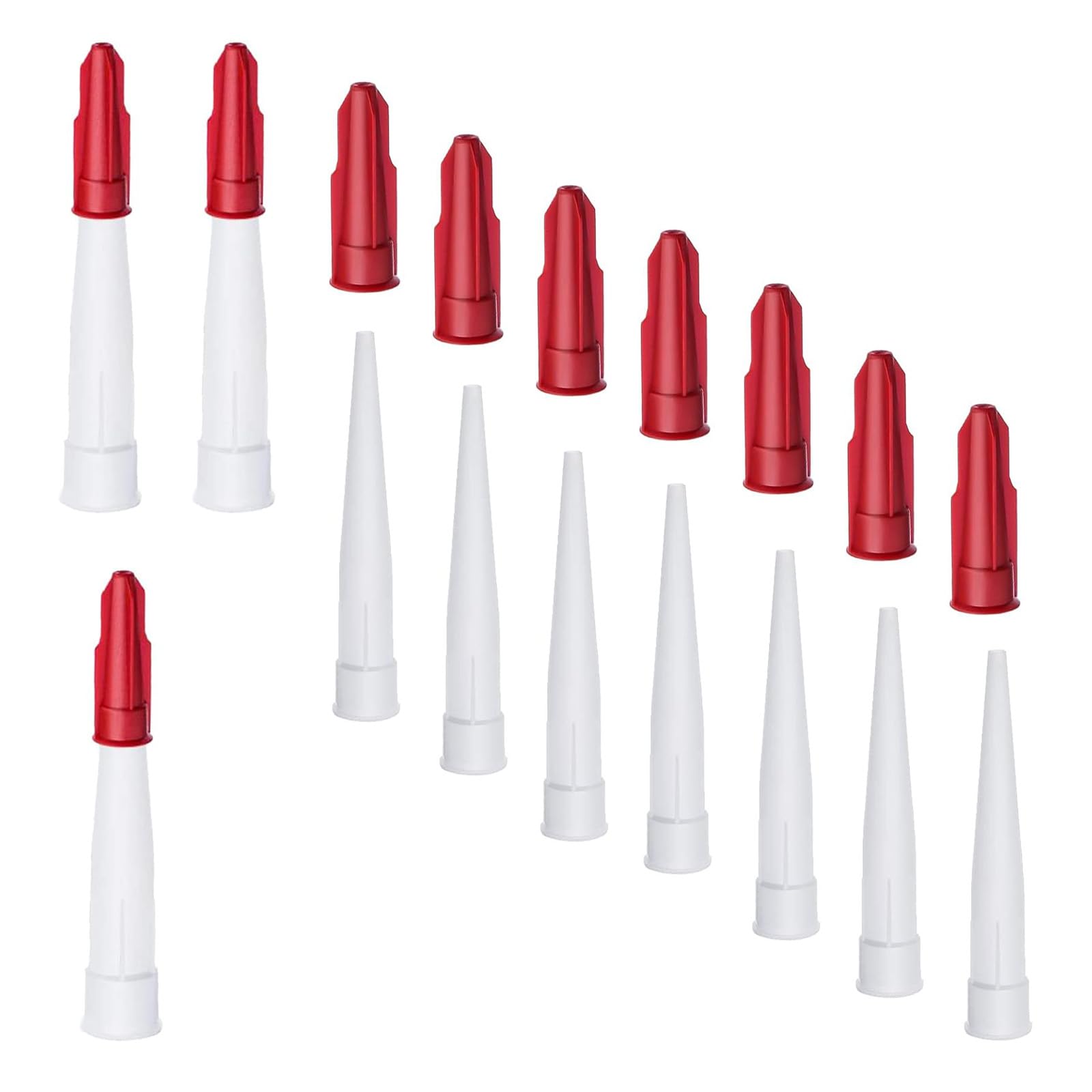 60 Stück Silikon Düsen Set - Kartuschen Spitzen Für Dichtmittel Kleber Düsen