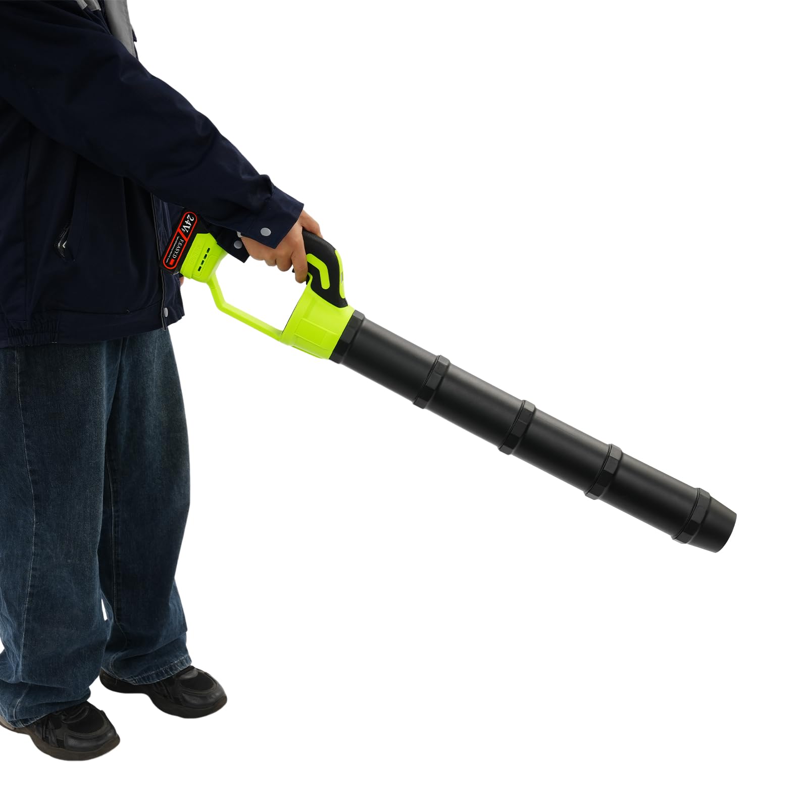 Soffiatore per foglie, batteria da 21 V, senza fili, aspiratore elettrico con 2 batterie e caricabatterie, 30000 giri/min, per foglie e polvere, soffiatore per foglie, piccolo e leggero per terrazza